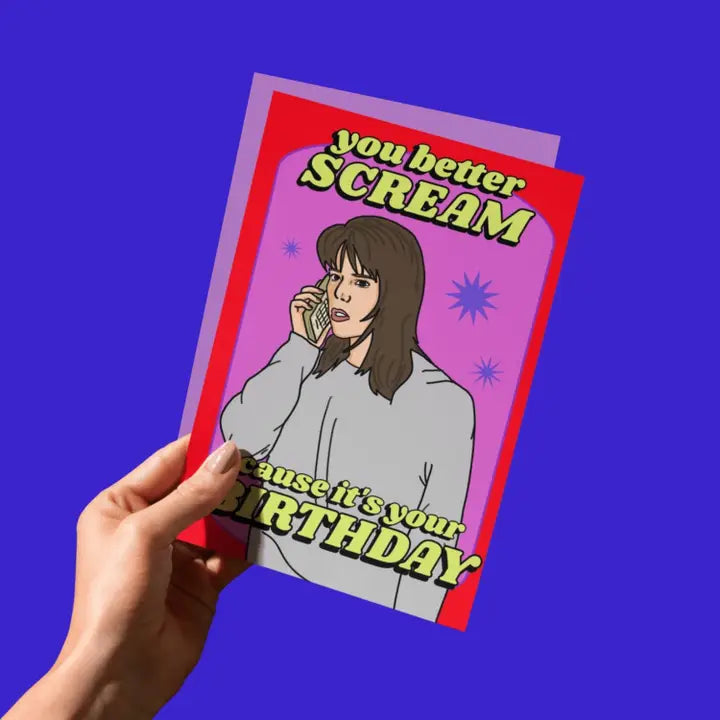You Better Scream Sidney Funny Halloween Birthday Card