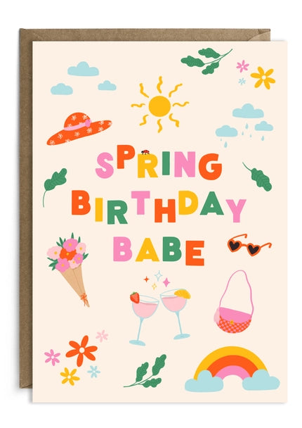 Spring Babe Birthday Card
