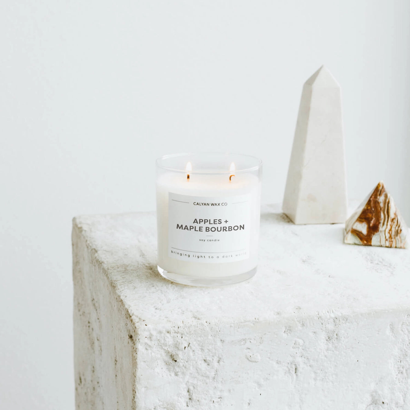 Glass Tumbler Soy Candle Apples + Maple Bourbon