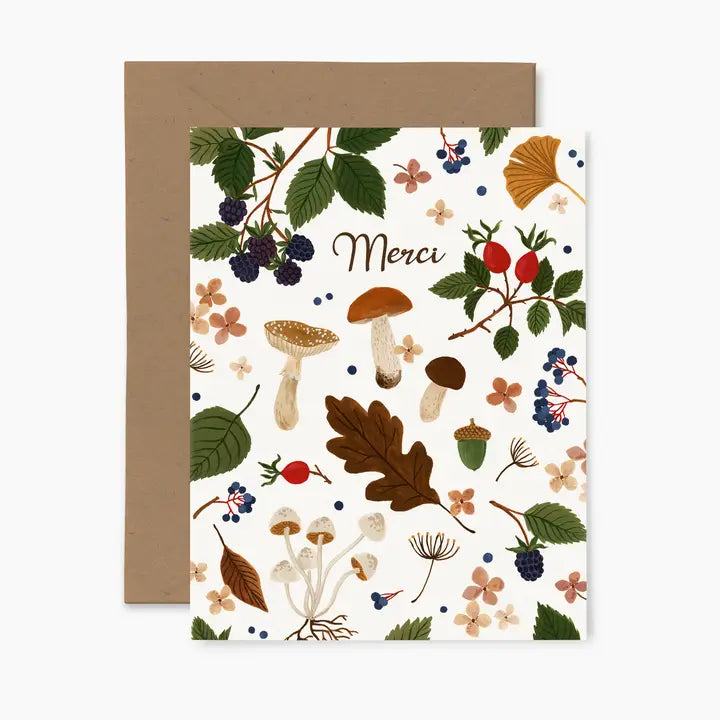 Cueillette d'automne "Merci" Greeting Card