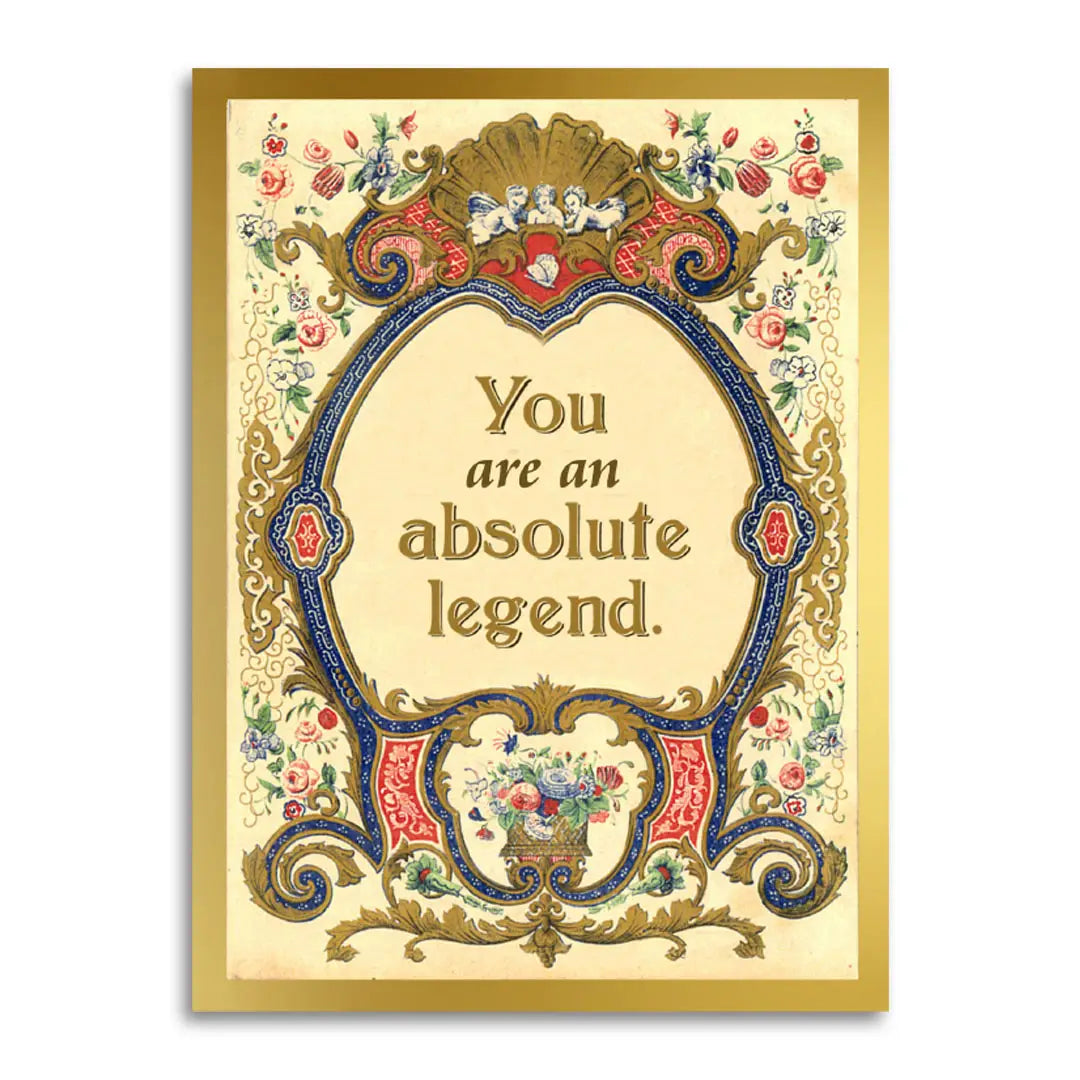 You Are an Absolute Legend Vintage Style Greeting Card