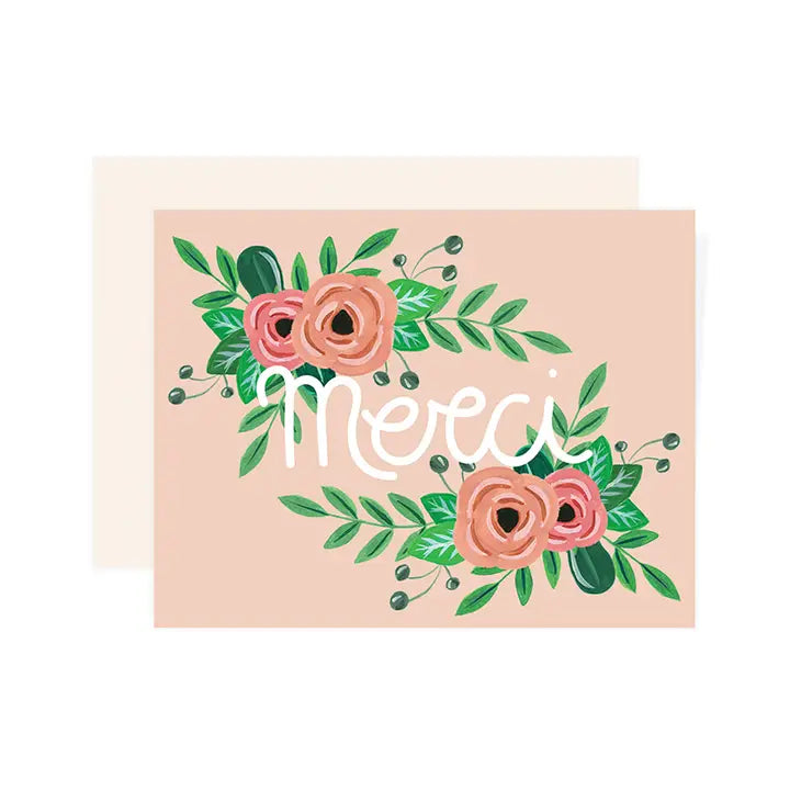 Merci Flowers Card