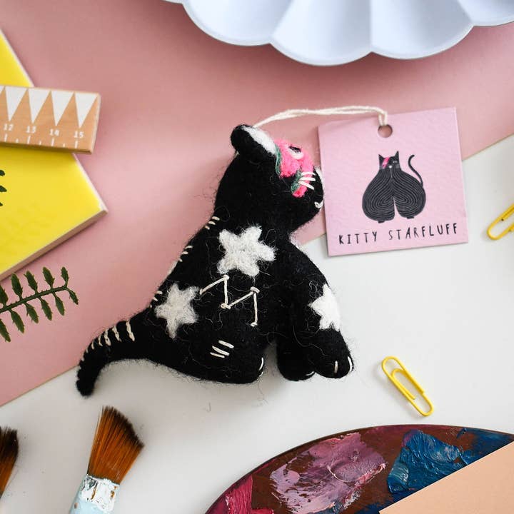 Kitty Starfluff Felt Decoration