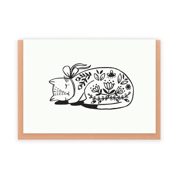 Sleeping Cat card