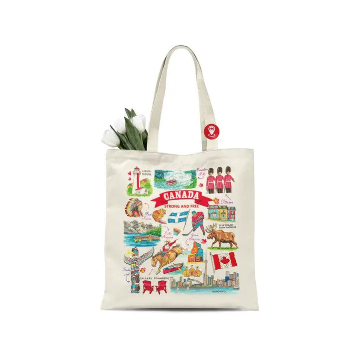 Canada Icons Canvas Tote Bag
