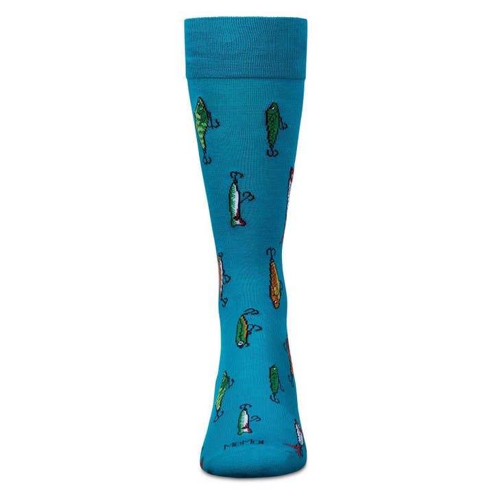 Men's Bamboo Crew Socks Capri Breeze Gone Fishin'