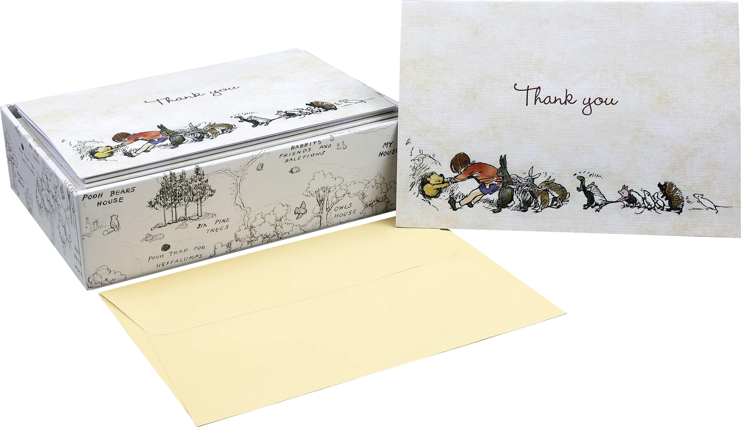 Pooh Bear Thank You Boxed Cards