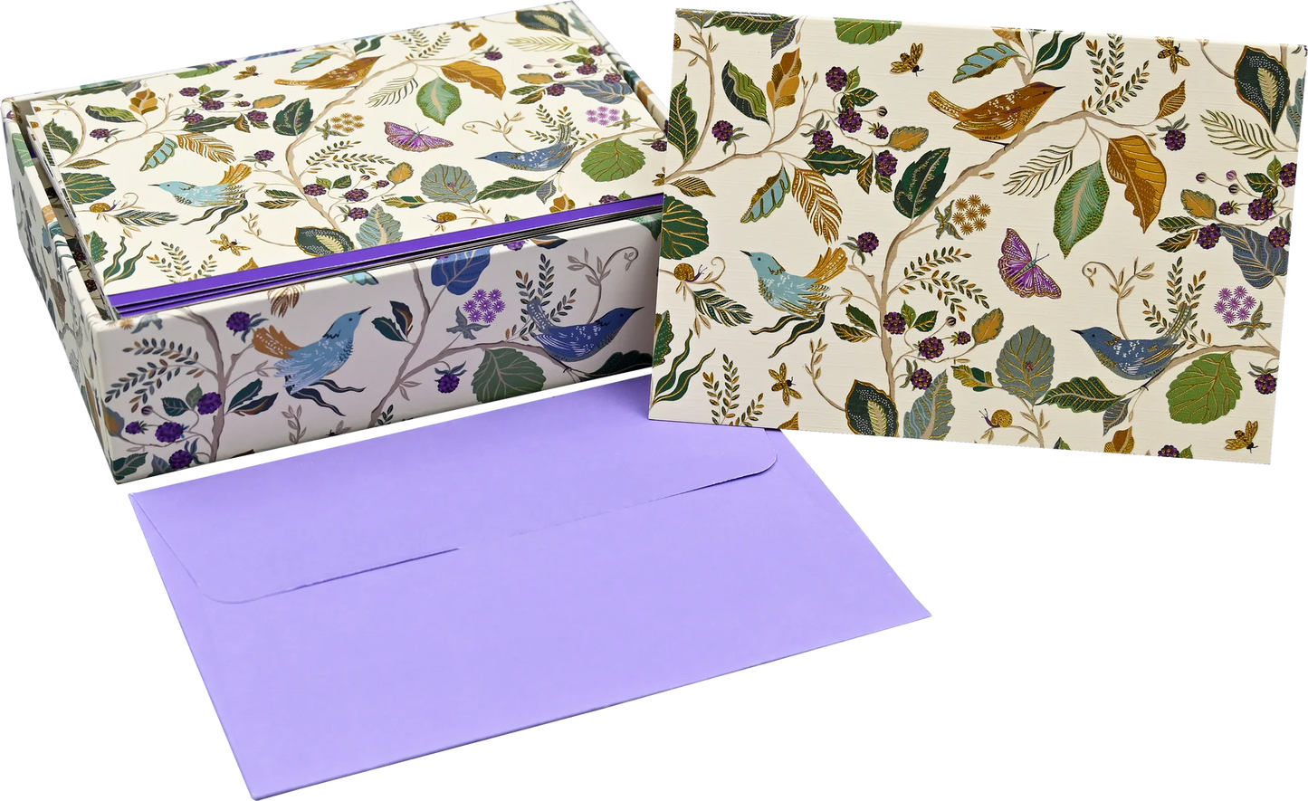 Birds and Berries Blank Boxed Cards