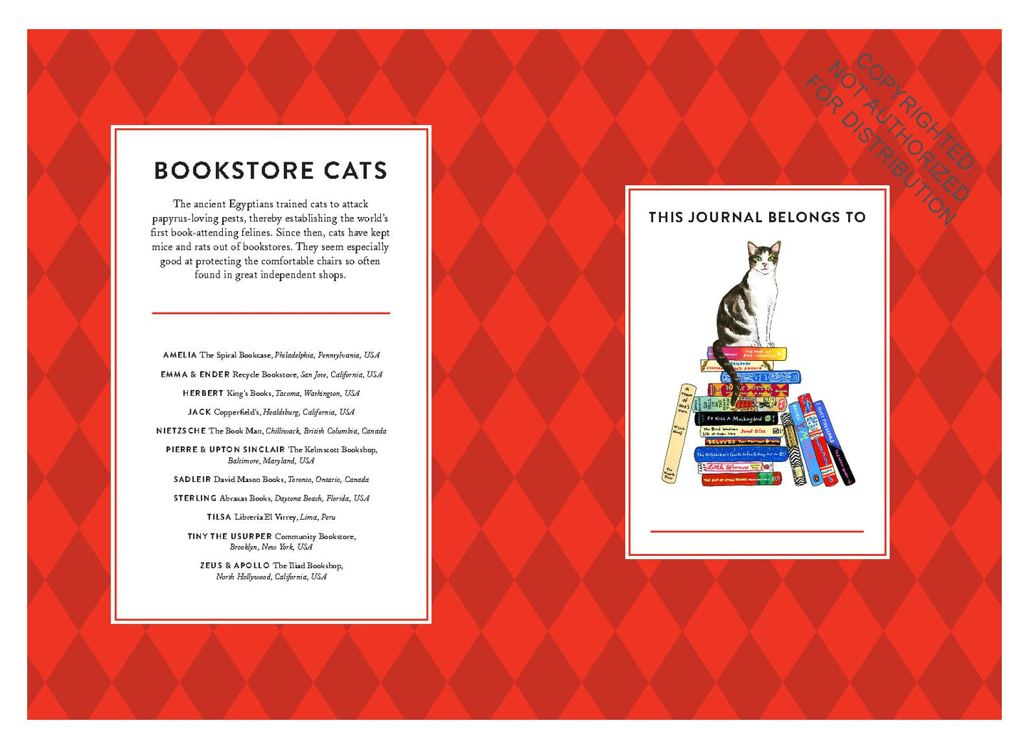 Bibliophile Flexi Journal: Bookstore Cats