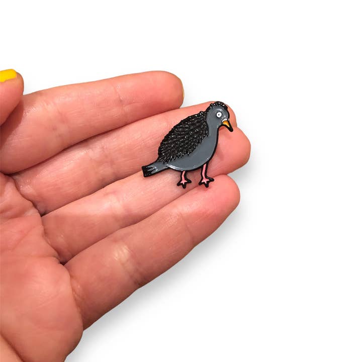 @10 Perturbed Pigeon Enamel Pin