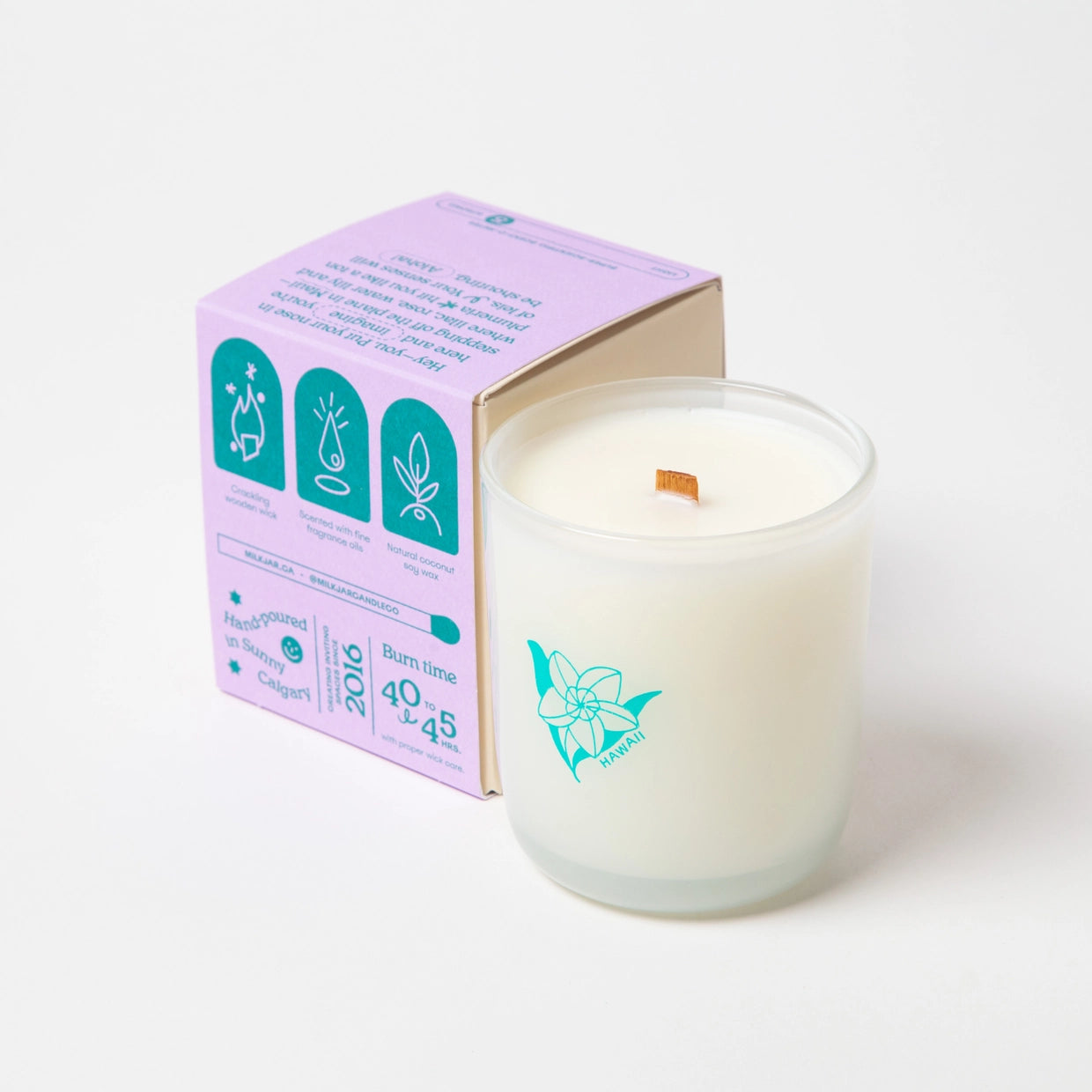 Hawaii Plumeria + Lilac Coconut Soy 8oz Candle