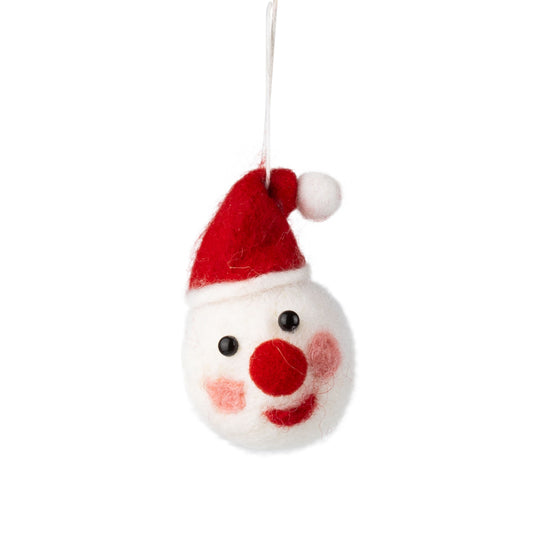 Felt Mini Snowman Head Ornament