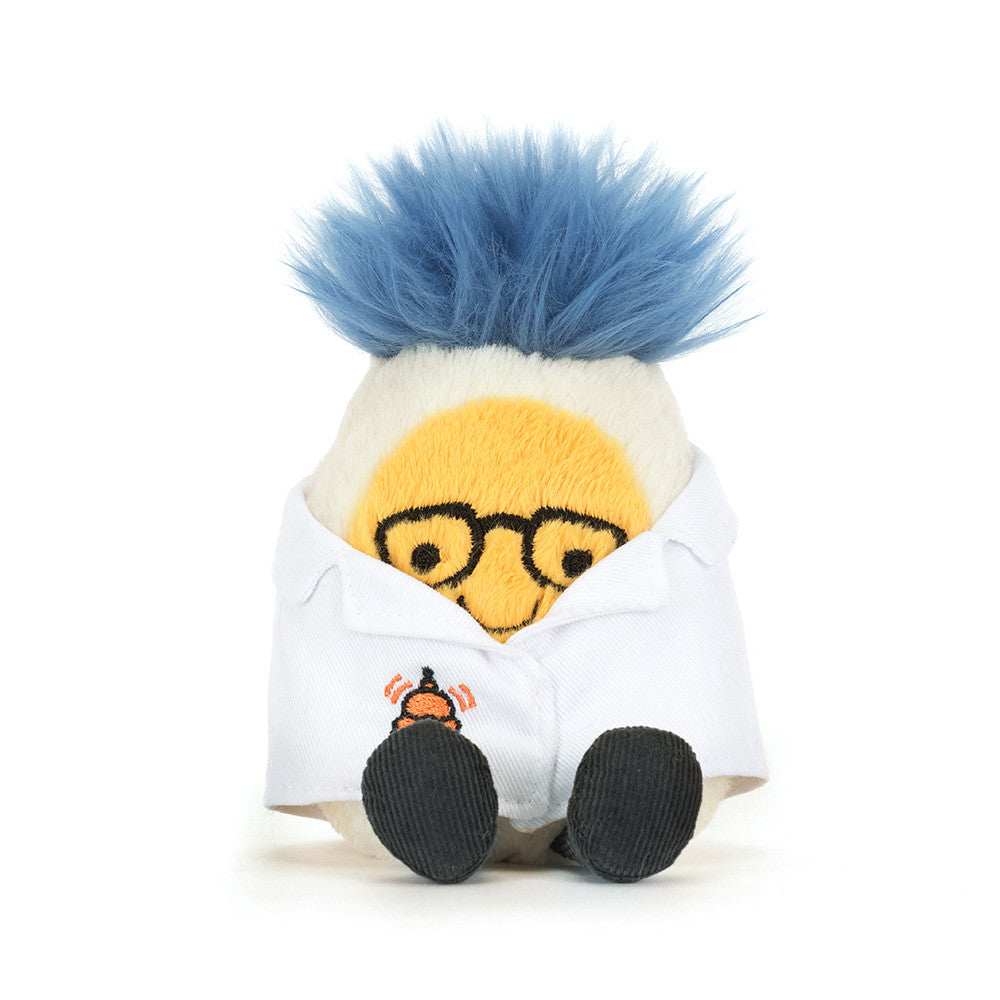 Amuseables Boiled Egg Scientist Outfit Plush Toy