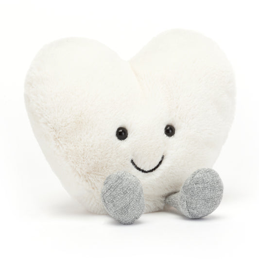 Amuseable Cream Heart Small Plush Toy