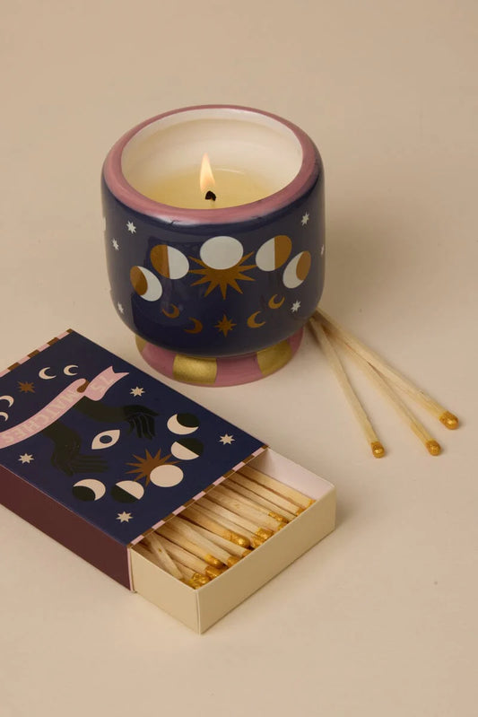 A Dopo Handpainted Moon Phases Ceramic Jasmine & Rose