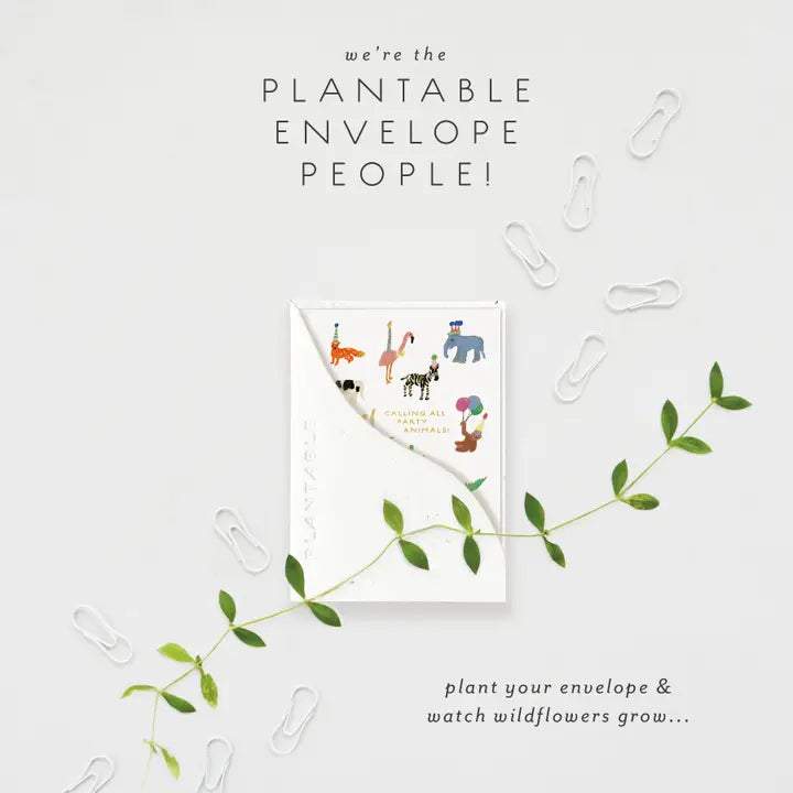 Animal Party Sprout Mini Greeting Card