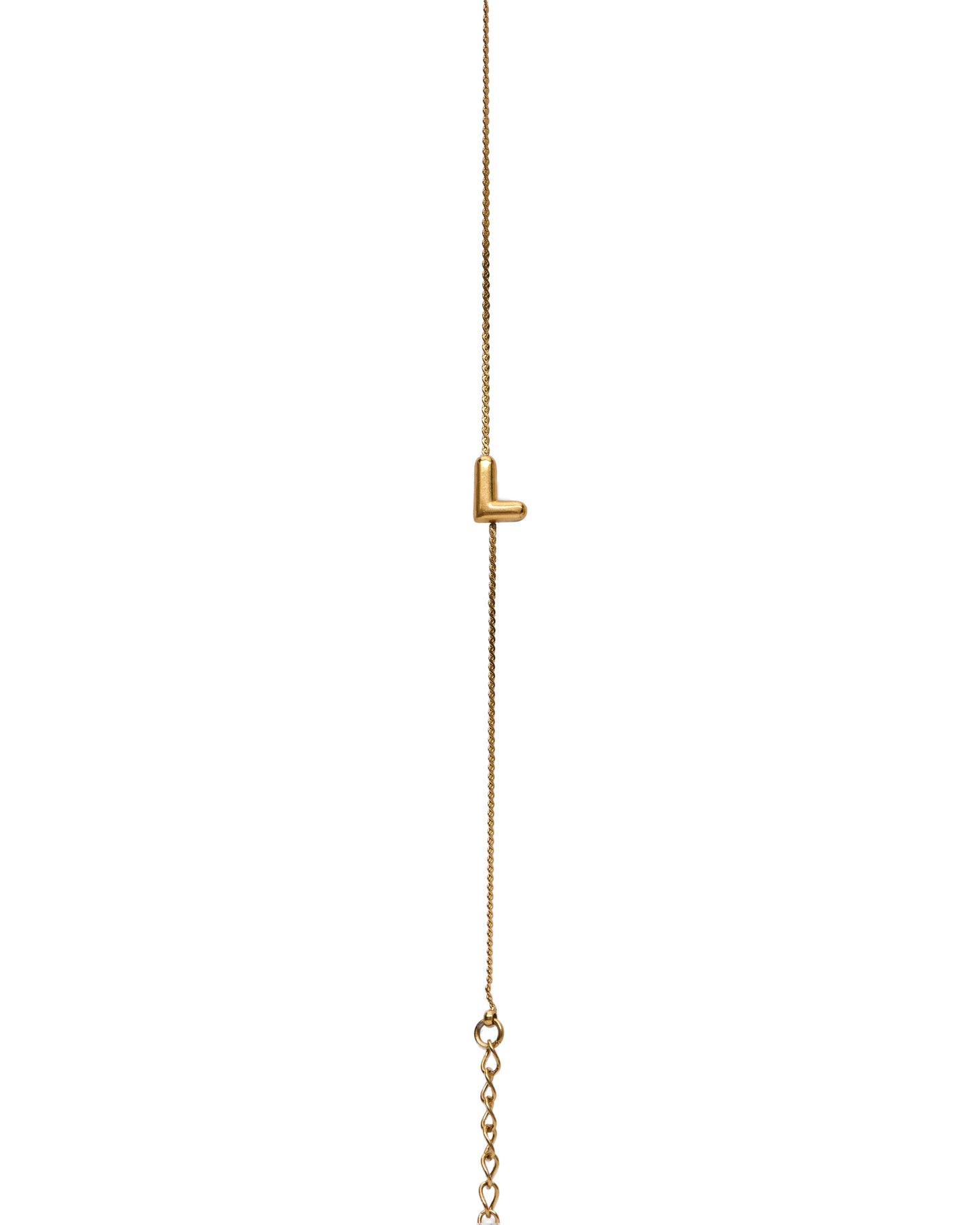 Initial Bracelet Letter L On Gold Chain