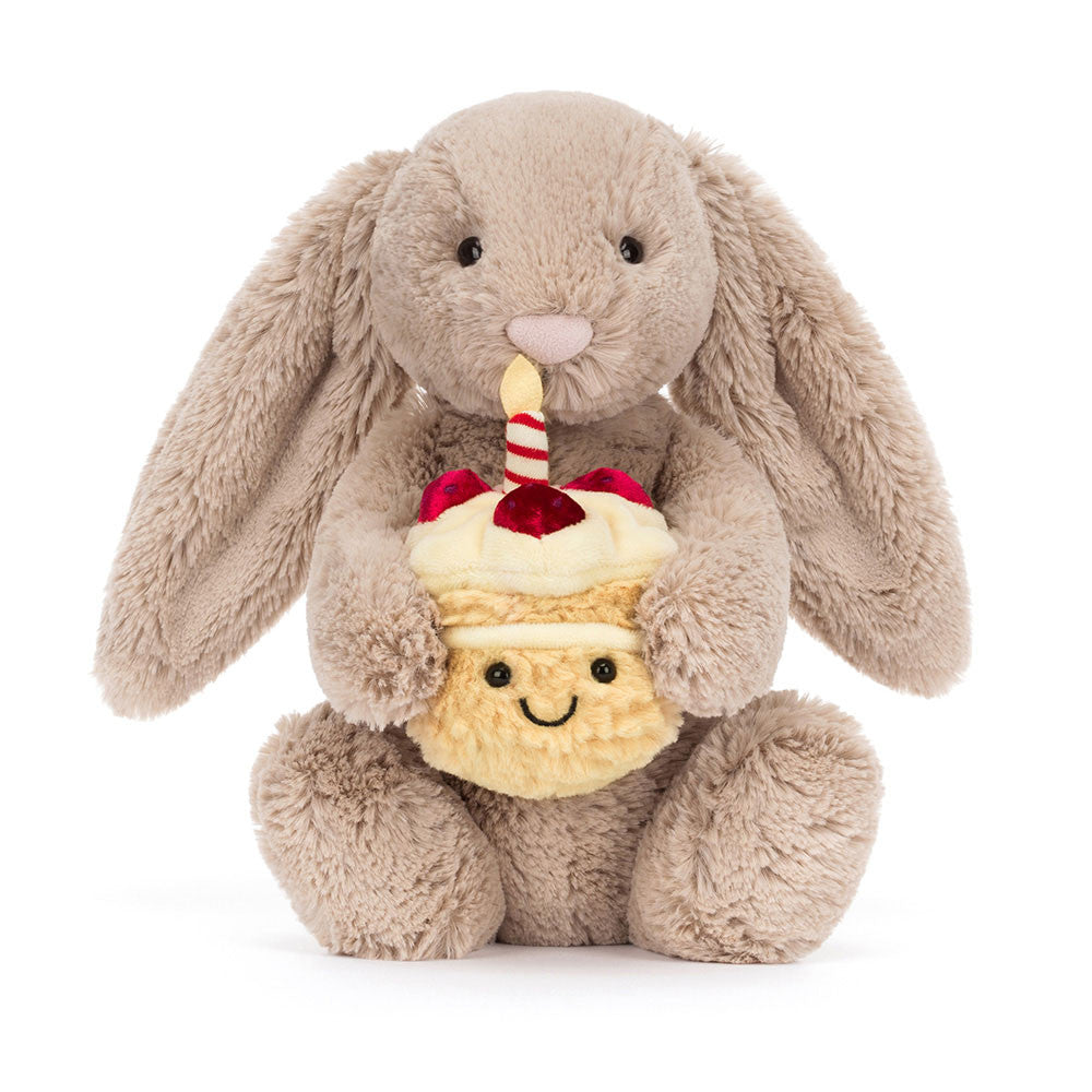 Bashful Beige Bunny 'Birthday' Plush Toy