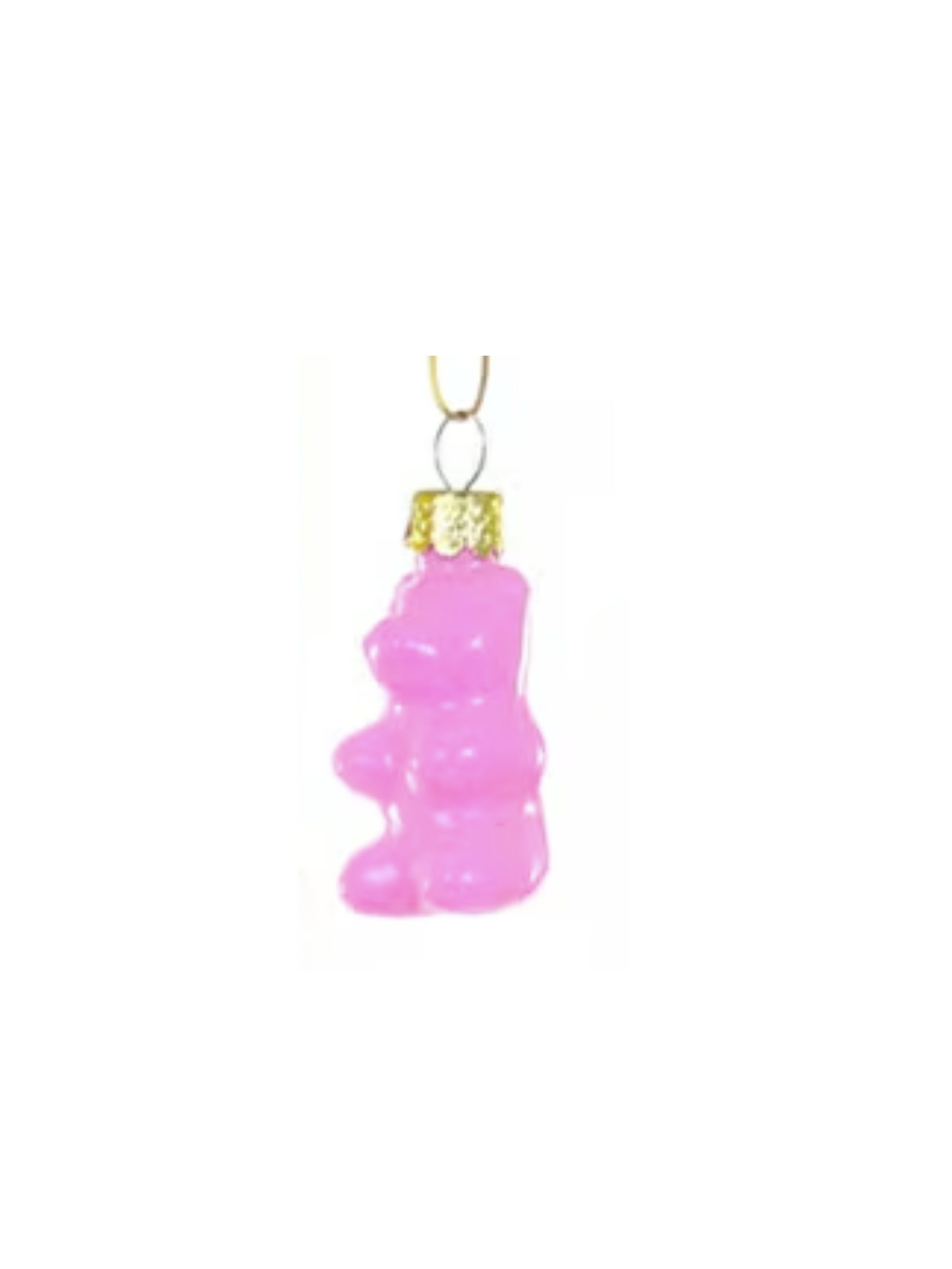 Rainbow Gummy Bear Glass Ornament