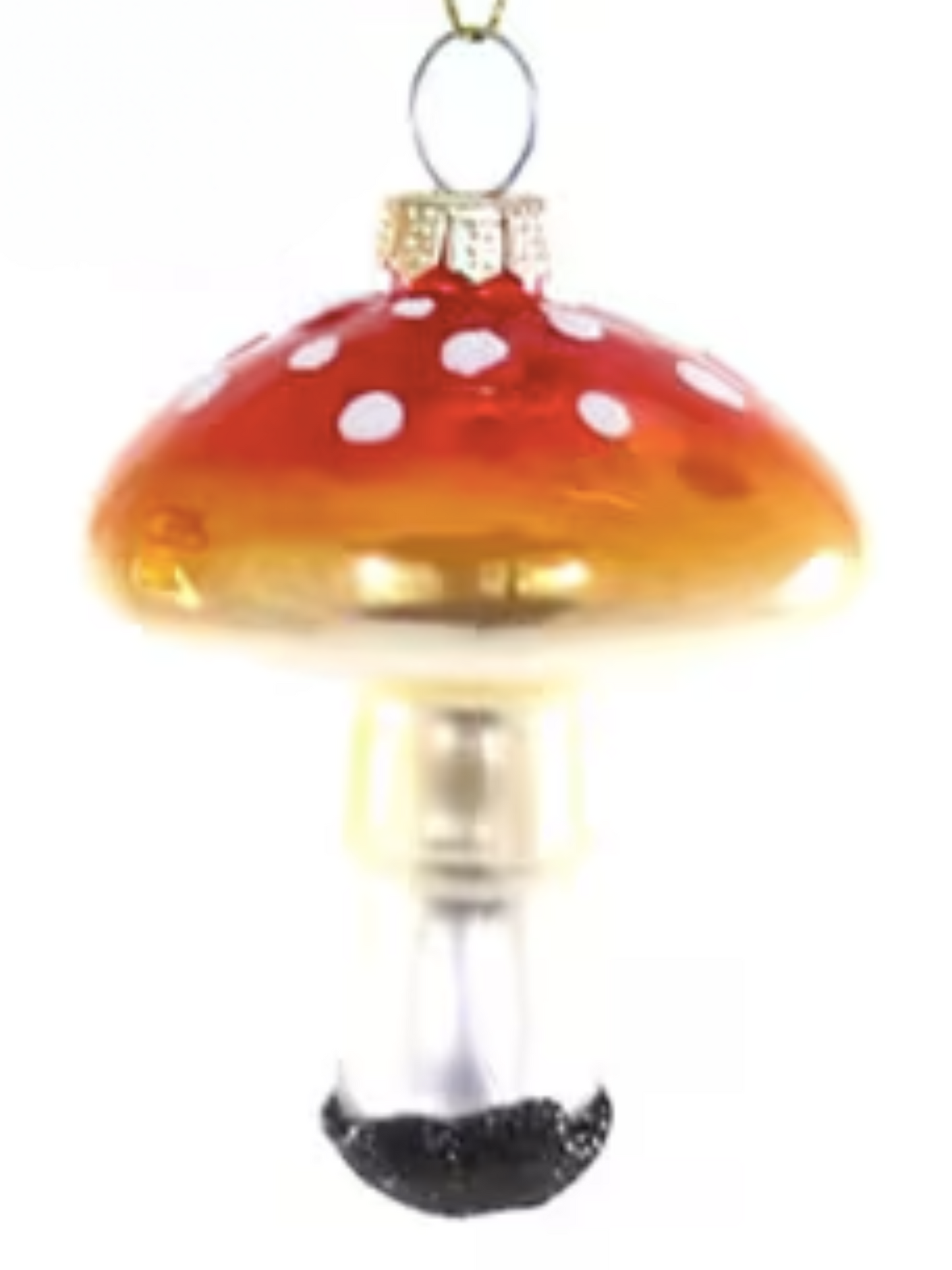 Forged Mushroom Glass Ornament