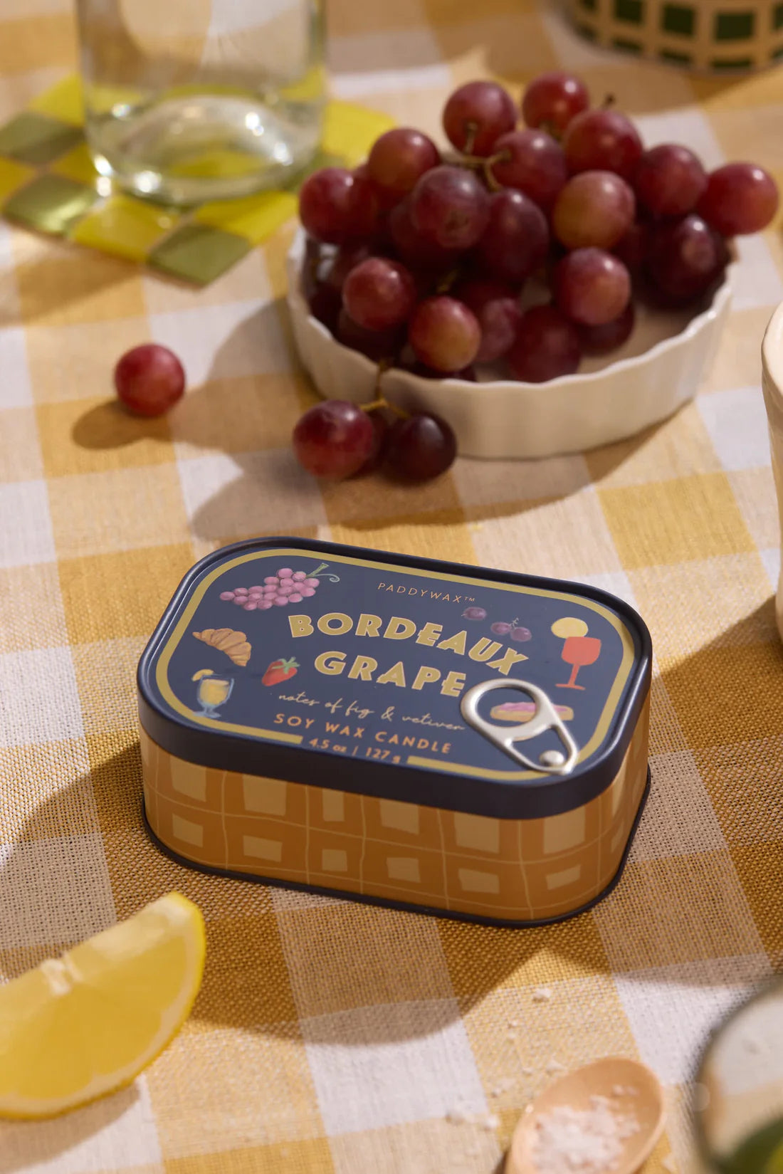 Bistro Tin Candle Bordeaux Grape