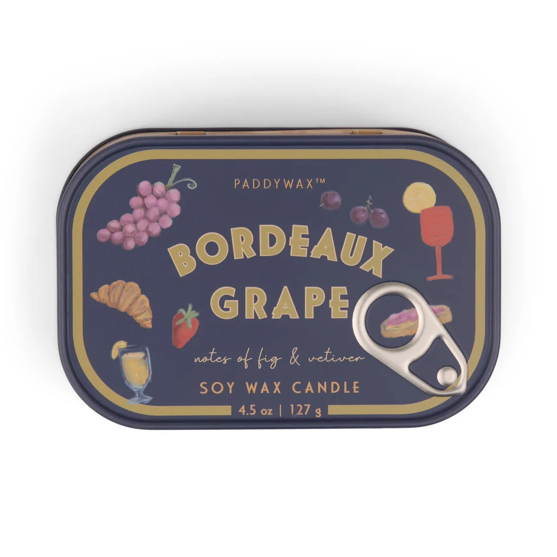 Bistro Tin Candle Bordeaux Grape