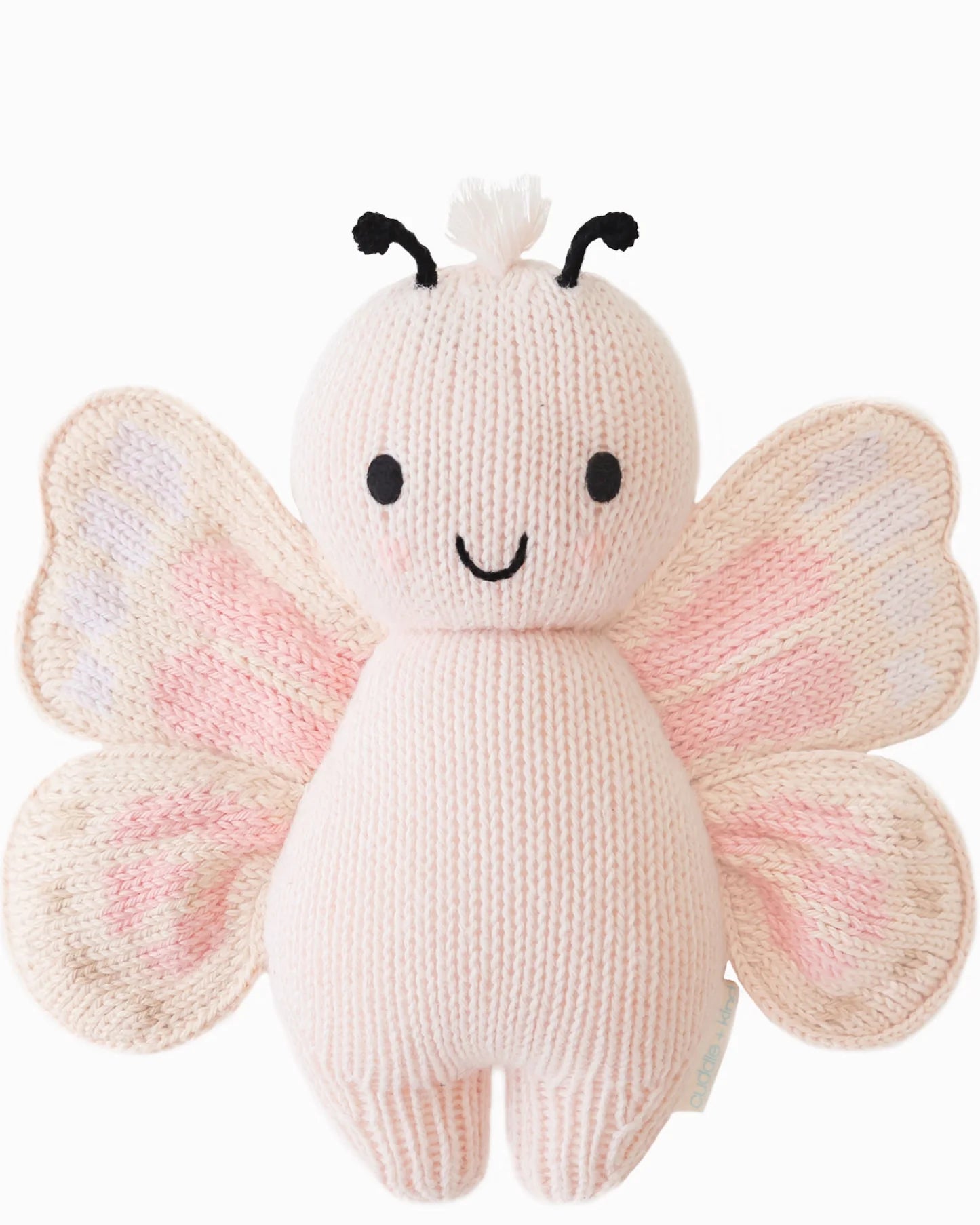 Baby Butterfly Petal Pink Hand-Knit Doll