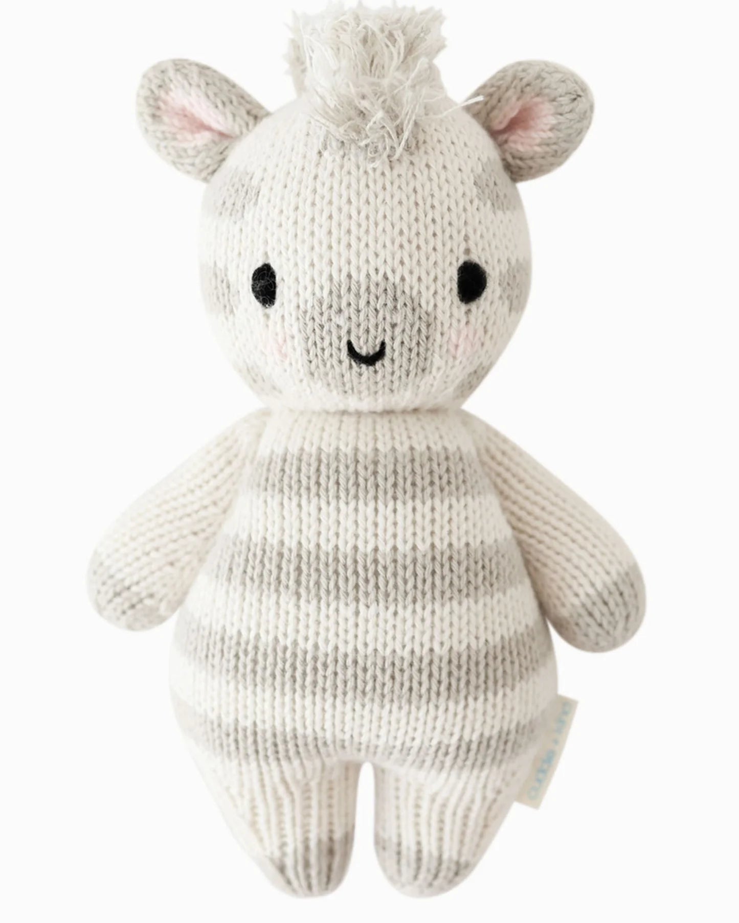 Baby Zebra Hand-Knit Doll