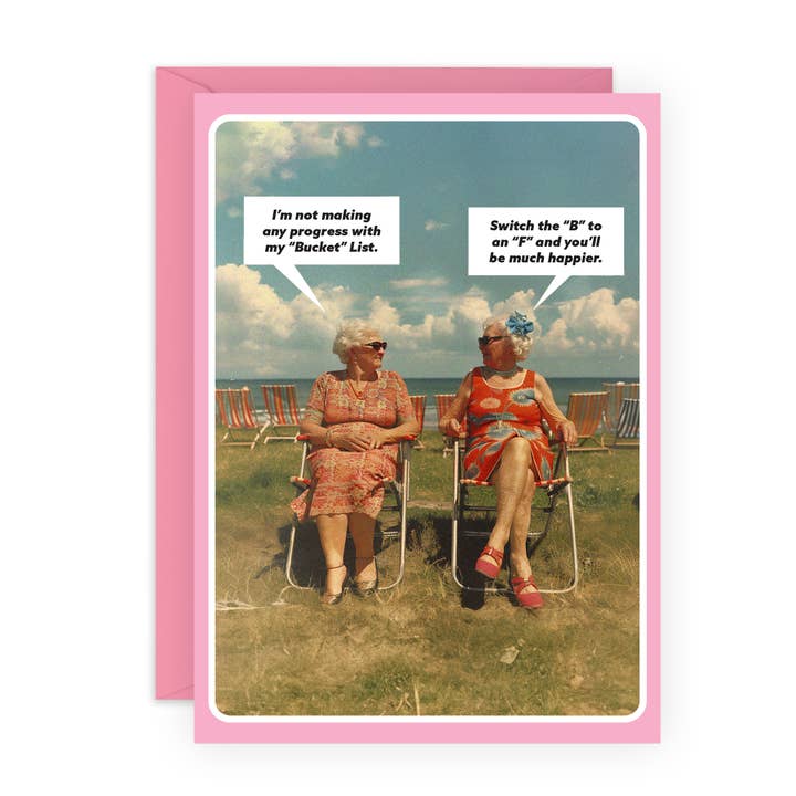 Bucketlist Old Ladies Funny Birthday Card