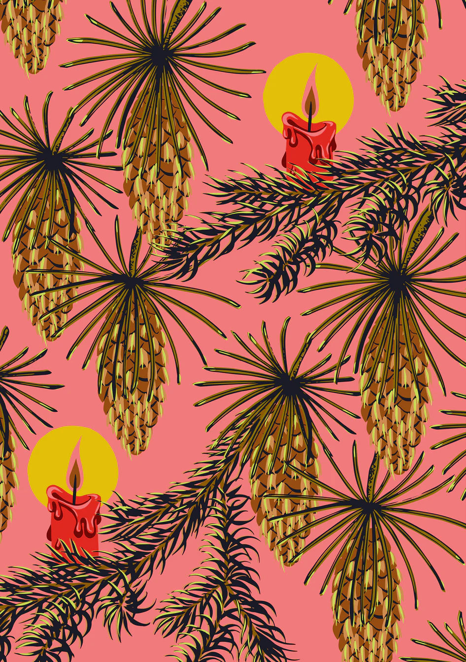 Kate Blairstone Candle & Cone Holiday Boxed Cards