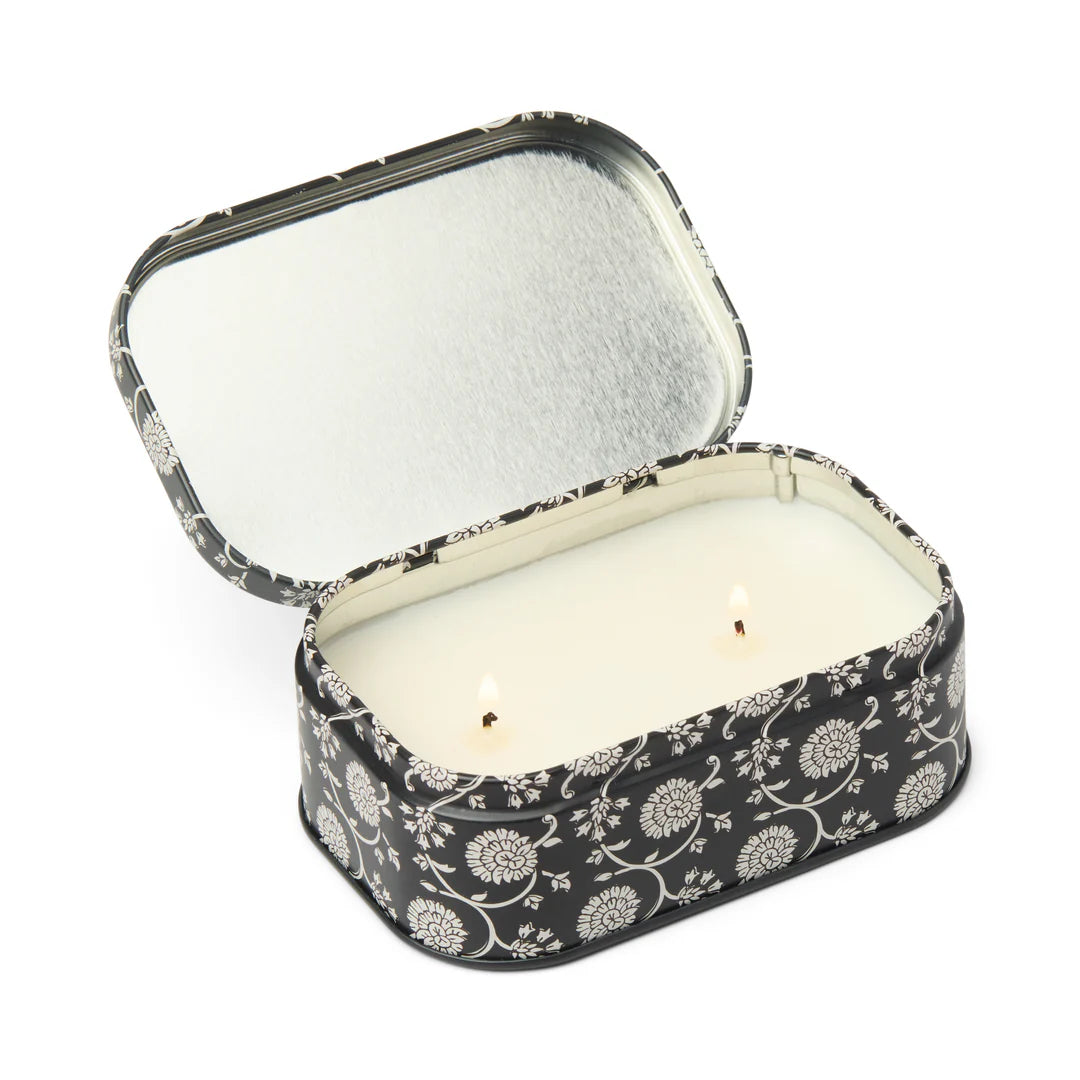 Cherie Printed Tin Black Fig + Olive Candle