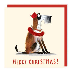 Christmas Hat Dog Card