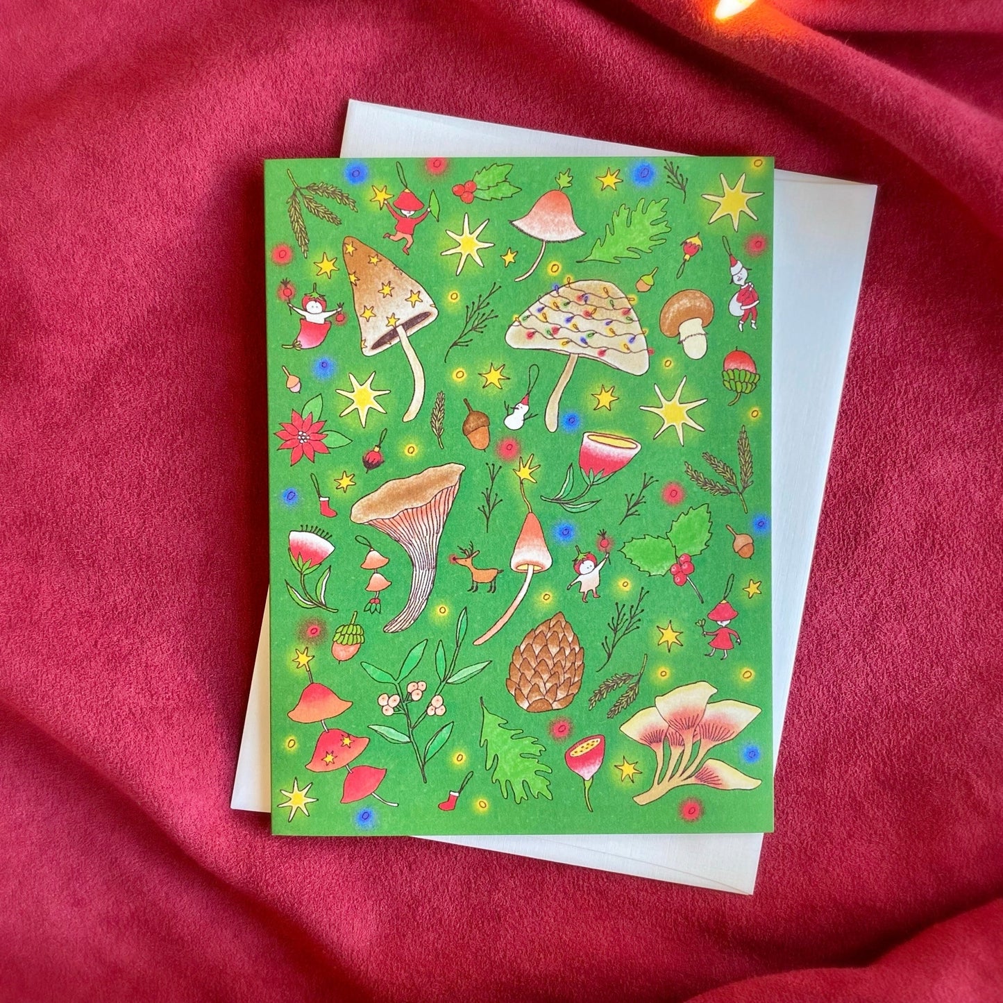 Mushroom Christmas Card