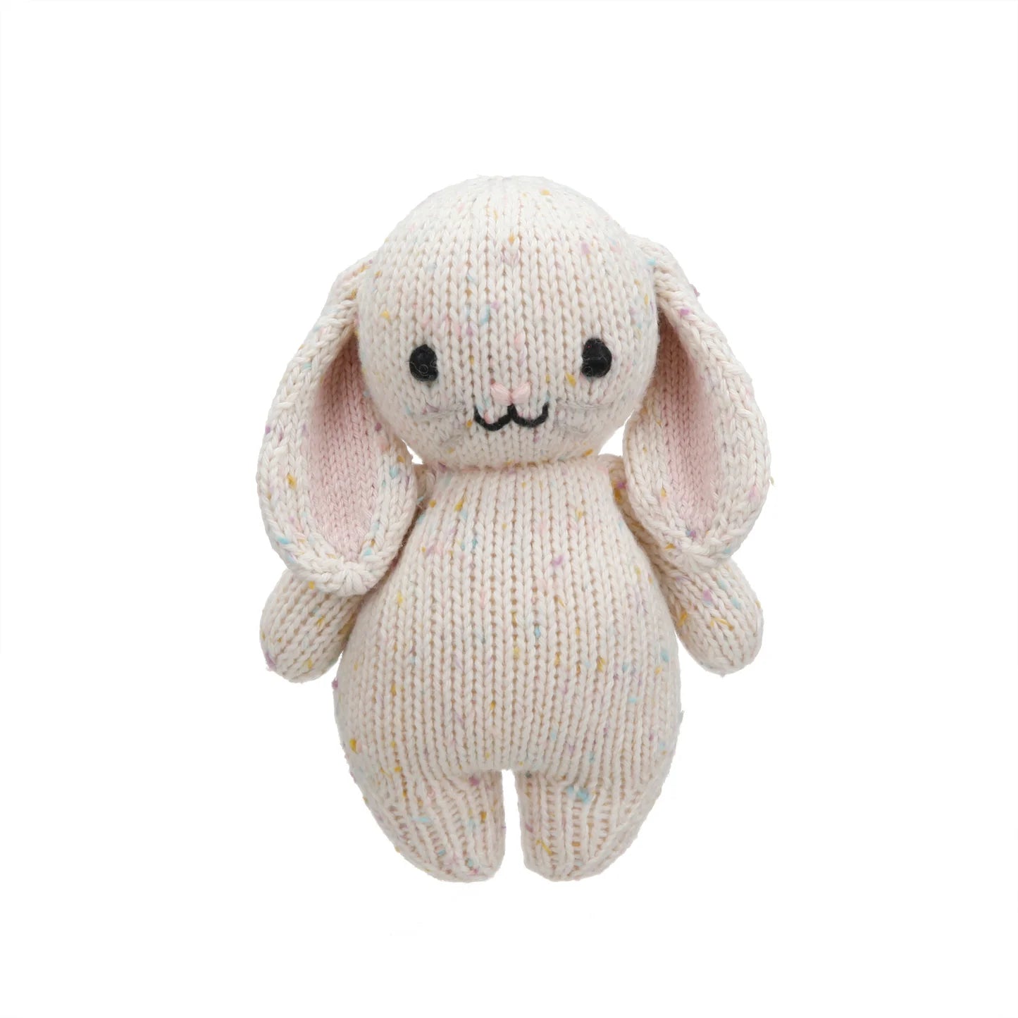 Baby Bunny Confetti Hand-Knit Doll