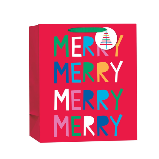 Colorful Christmas Jumbo Gift Bag