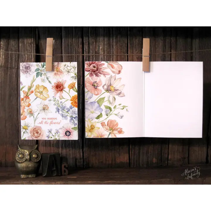 Congrats Card "You Deserve All The Flowers"