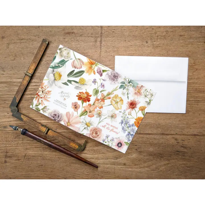 Congrats Card "You Deserve All The Flowers"