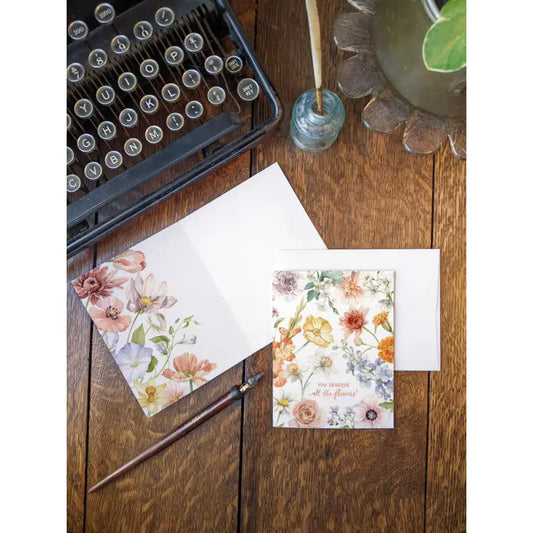 Congrats Card "You Deserve All The Flowers"