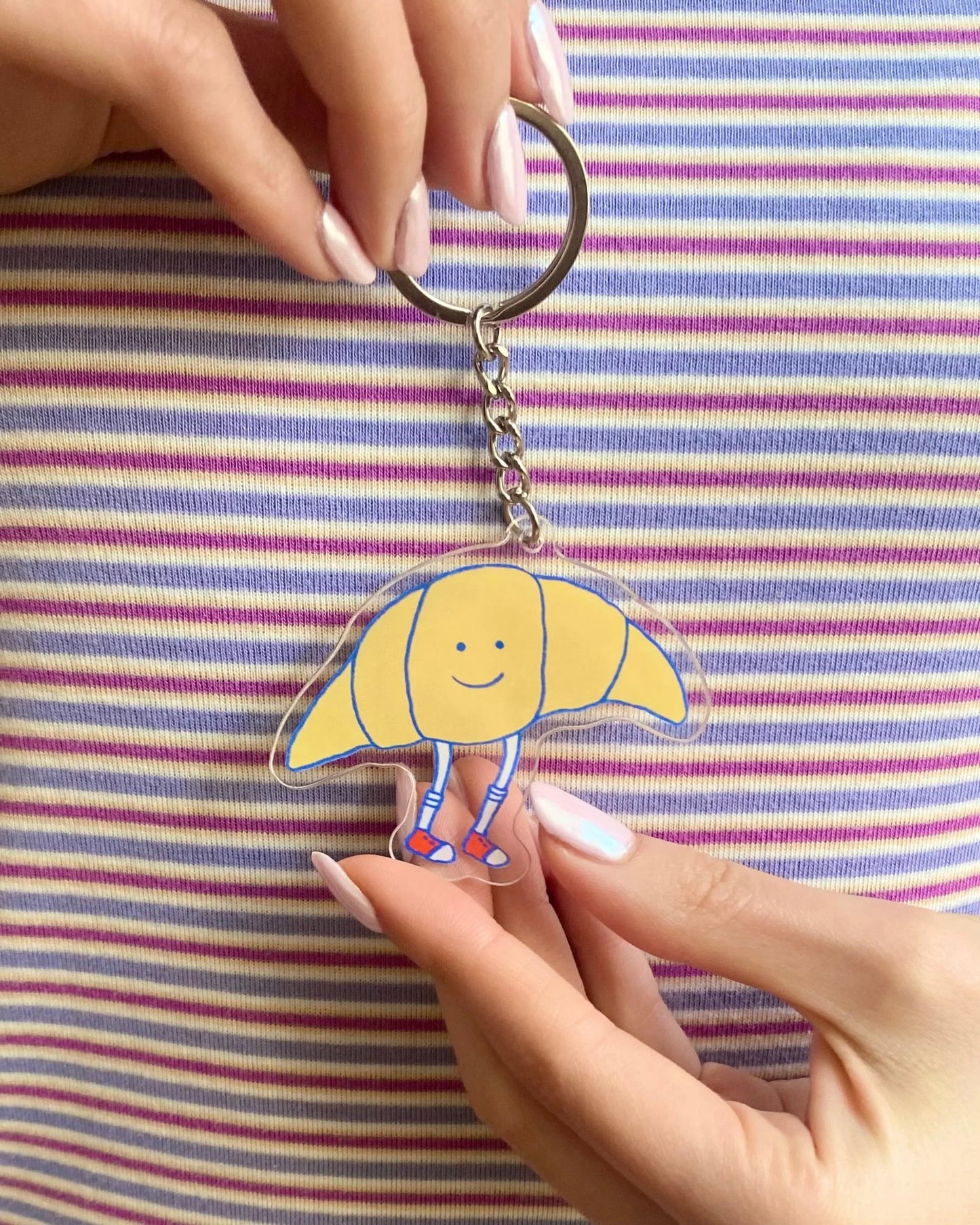 Mr. Croissant Keychain