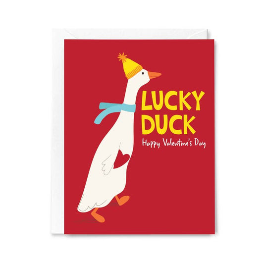 Duck with Heart Card