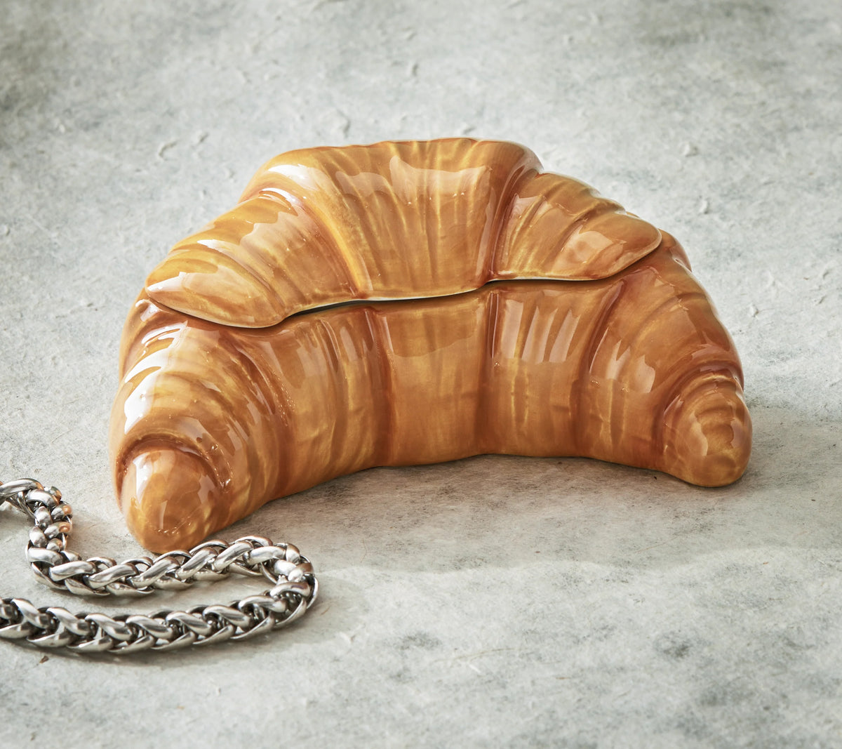 Croissant Lidded Trinket Box