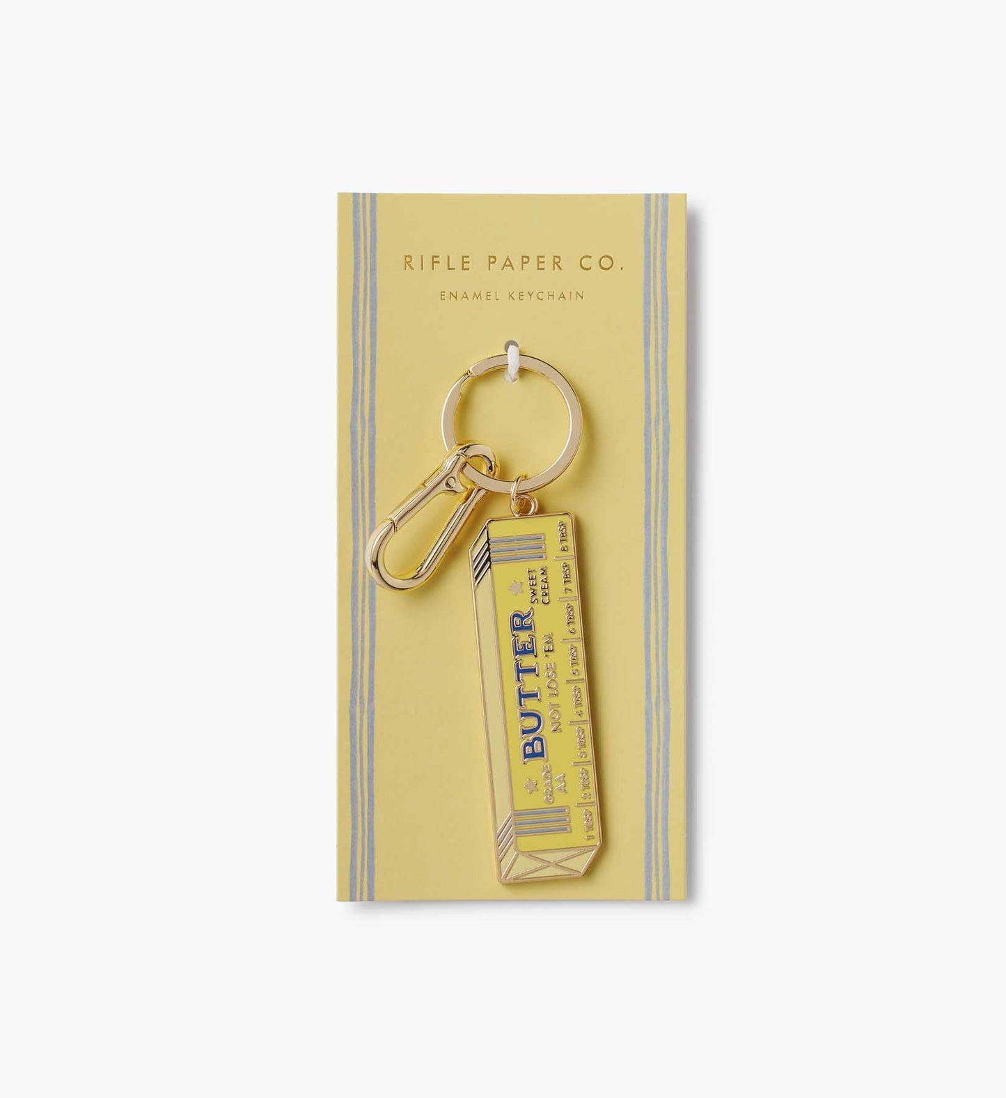 Butter Enamel Keychain