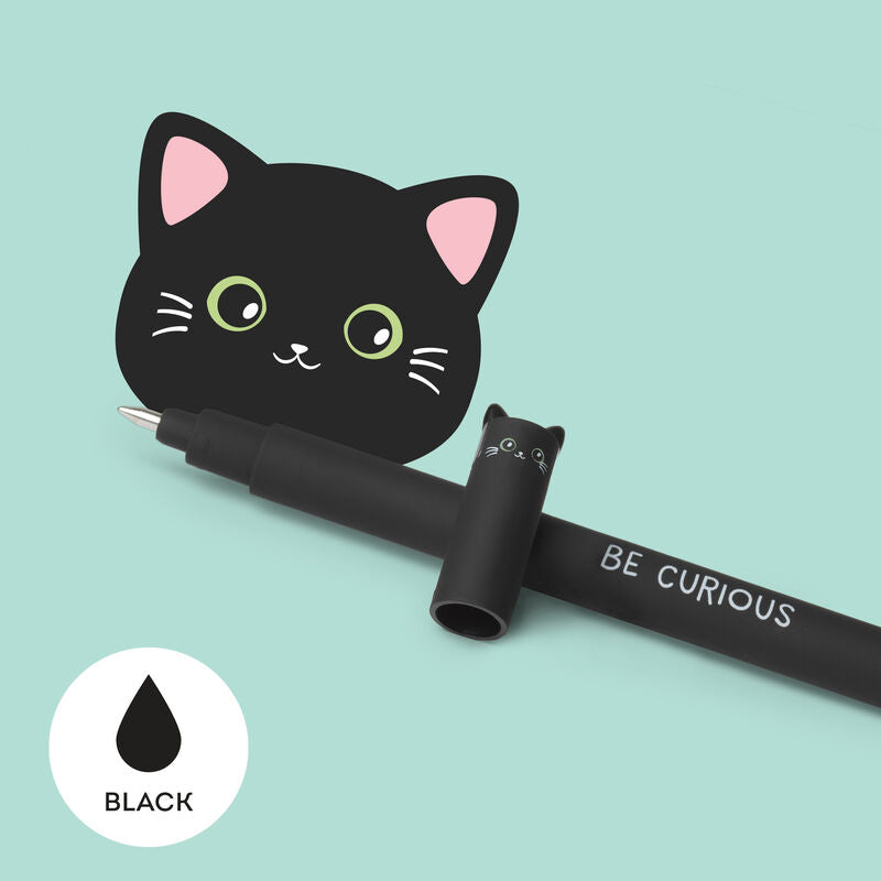 Animal Head Erasable Pen - Cat