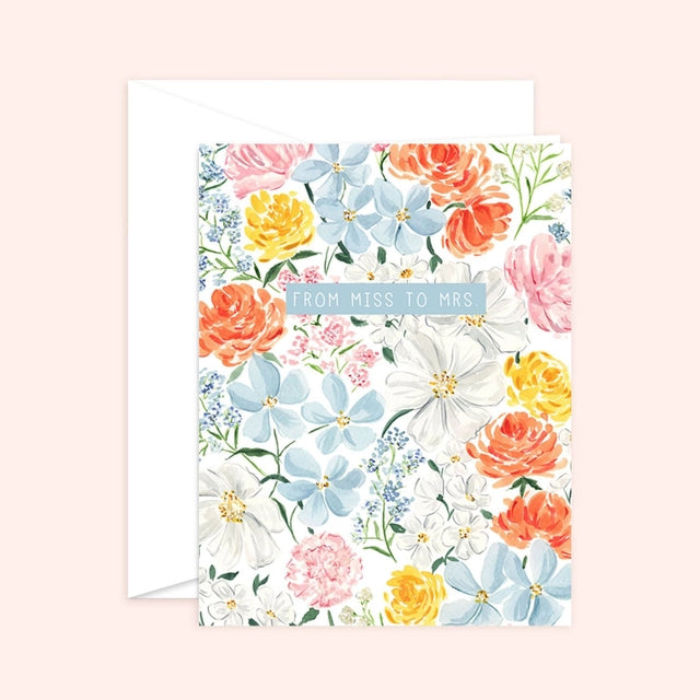 Floral Miss to Mrs. Bridal Shower Card