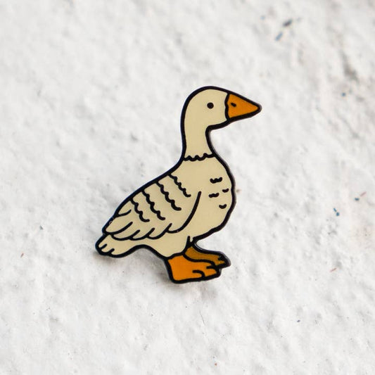 @41 Fowl Enamel Goose Lapel Pin