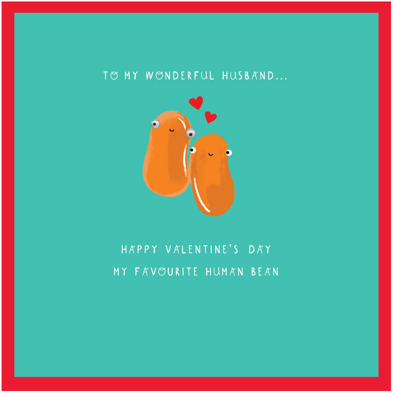 Googly Husband Favourite Human Bean Card