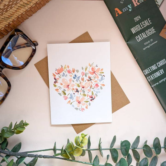 Heart Of Flowers Card