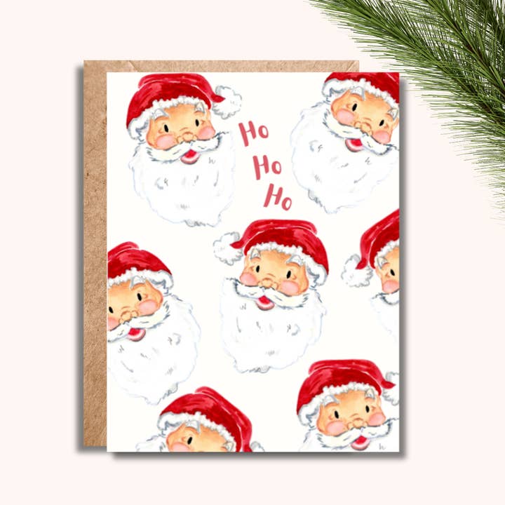 Holiday Smiley Santa Card