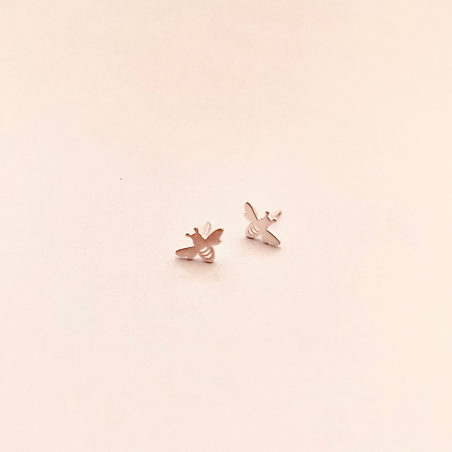 Bee Stud Polished Sterling Silver