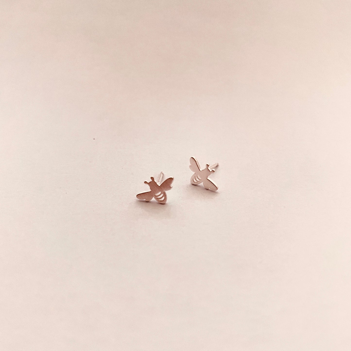Bee Stud Polished Sterling Silver